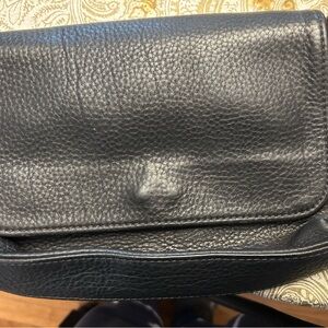 Early 1990s vintage coach bag Hudson flap leather bag black